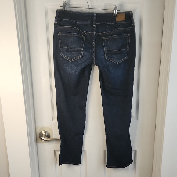American Eagle Outfitters Dark Blue Ankle Jeans - Picture 4 of 7